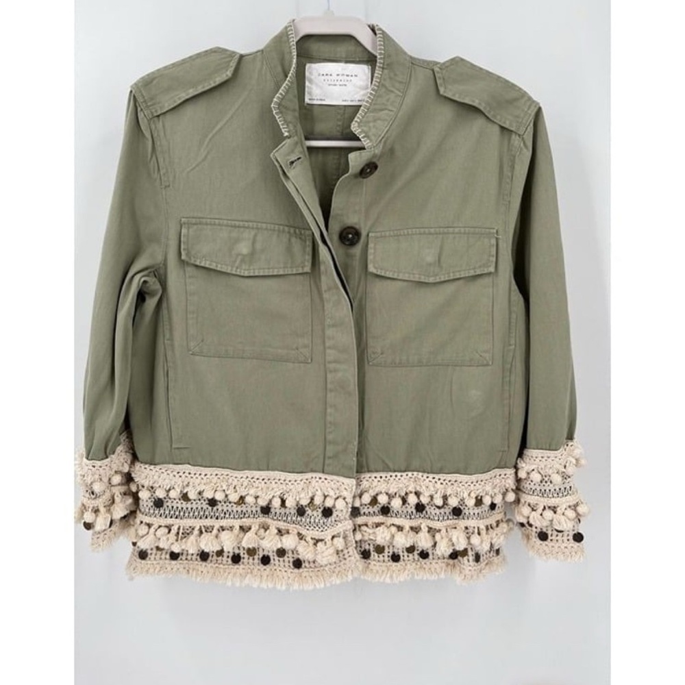 ZARA FRINGE TASSEL NICKLE JACKET SMALL - Picture 4 of 9